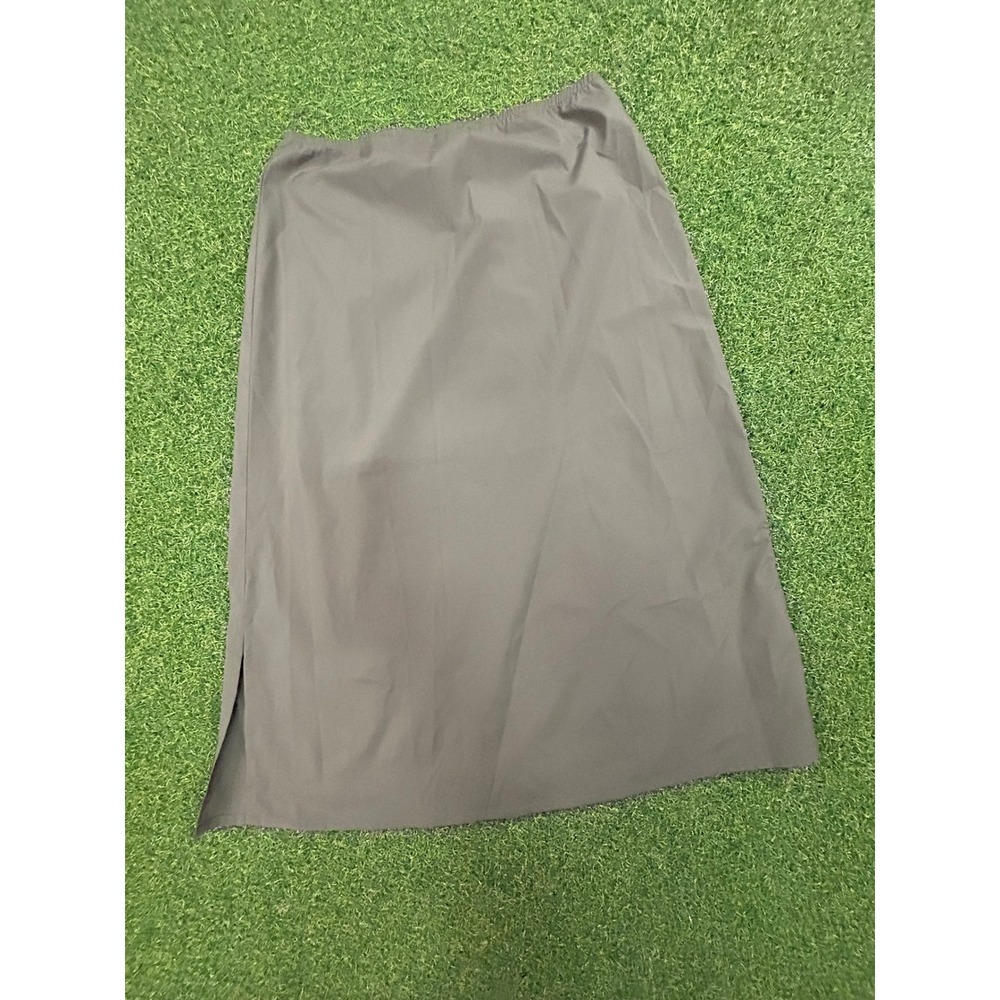Uniqlo Olive Green Elastic Waist Midi Skirt with Side Slit Size XS